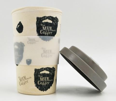 This Man Needs Coffee Eco Mug Black