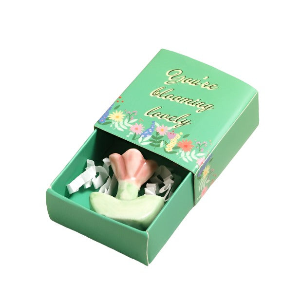 Tiny Matchbox Ceramic Token - Flower