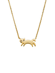 Jazzy Cat Necklace - Gold