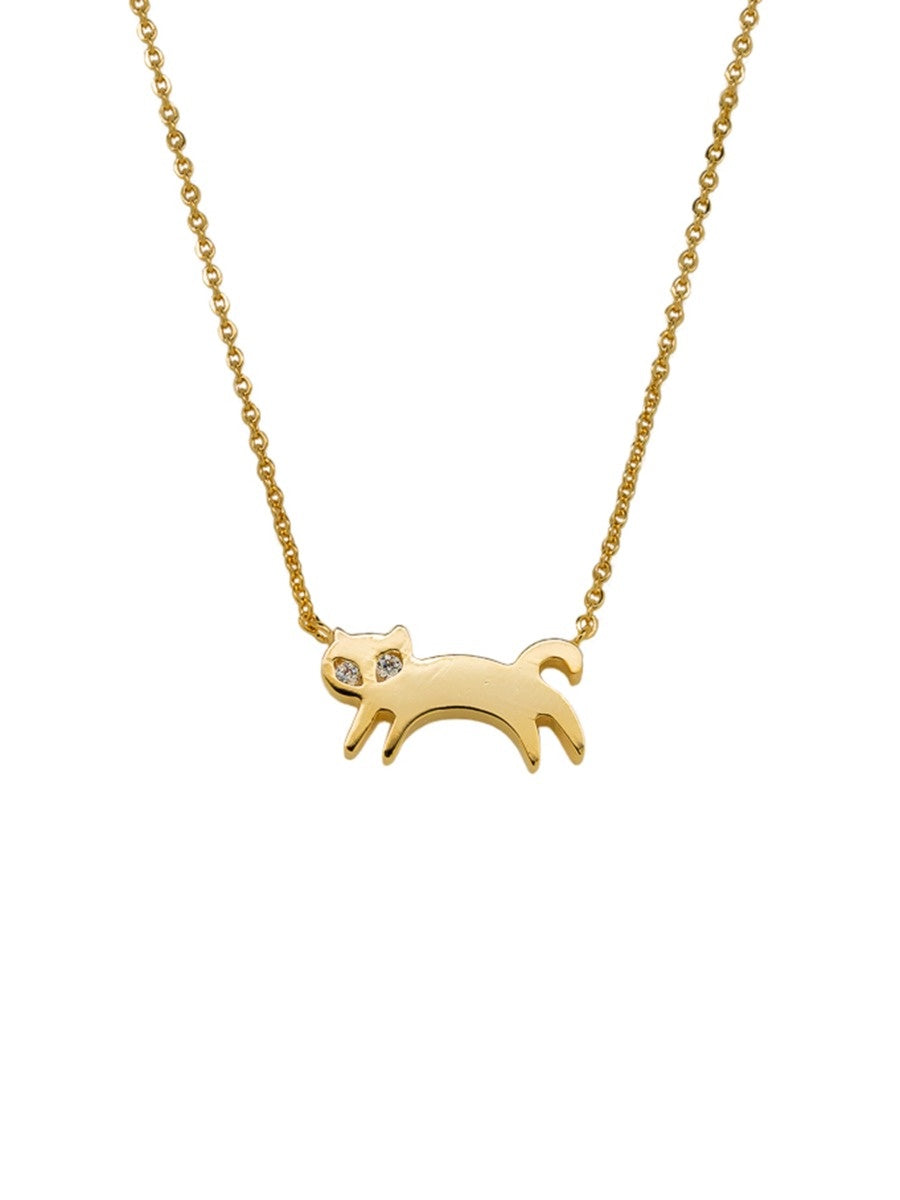 Jazzy Cat Necklace - Gold