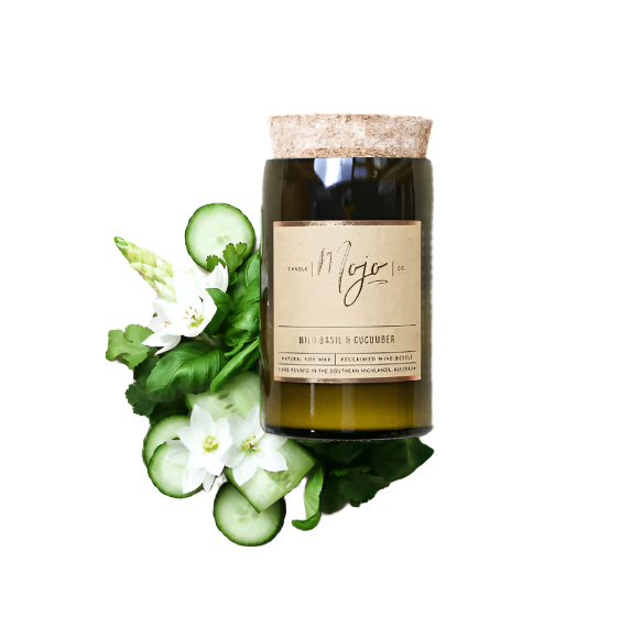 Wine Candle - Wild Basil & Cucumber