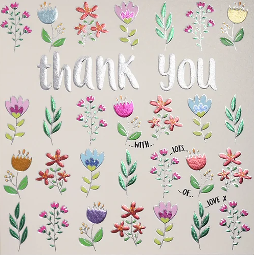 Thank You Flowers Foil Card