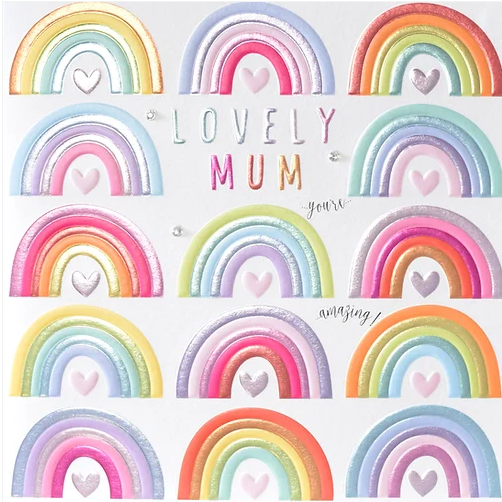 Lovely Mum Rainbow Gem Card